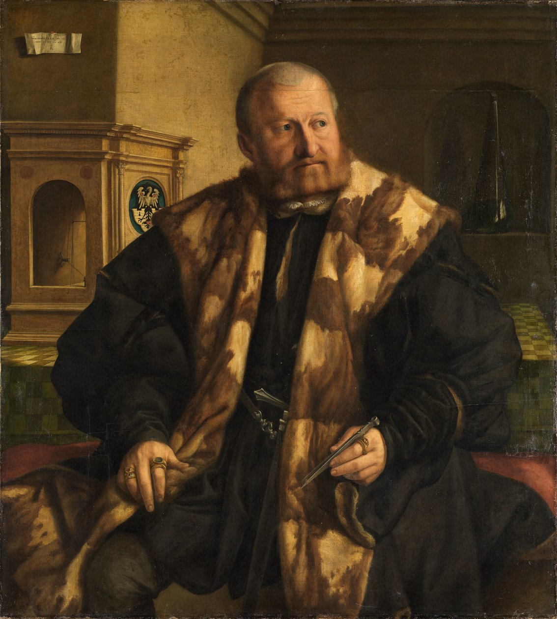 Porträtt av myntmästaren Jörg Herz från Nürnberg av Georg Pencz