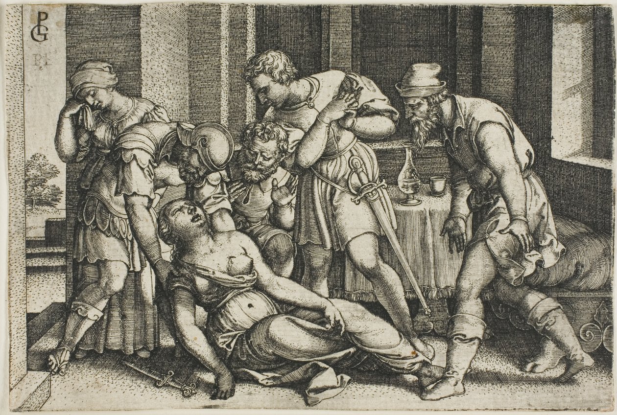 Lucretias död av Georg Pencz