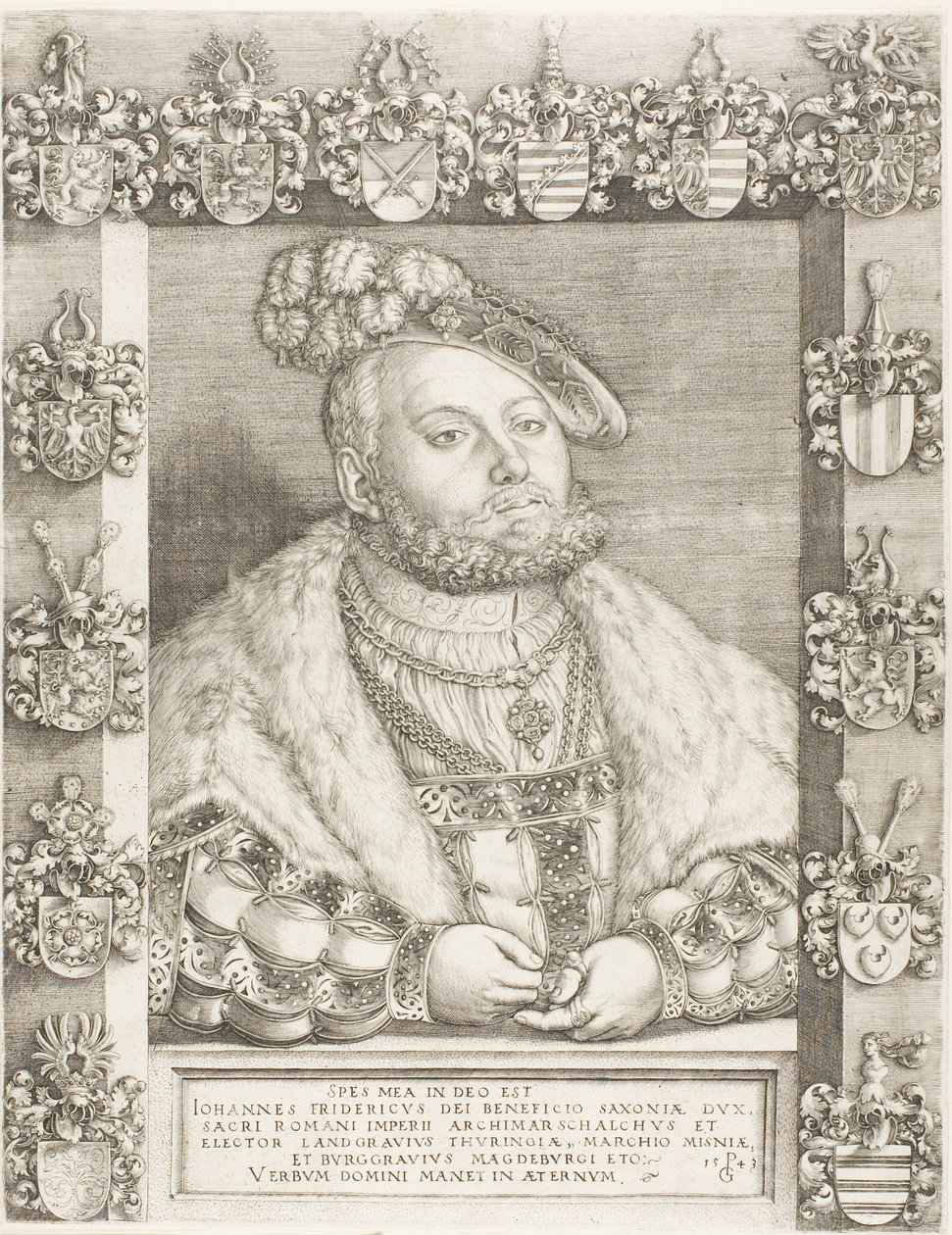 Kurfurst John Frederick the Magnanimous of Sachsen av Georg Pencz