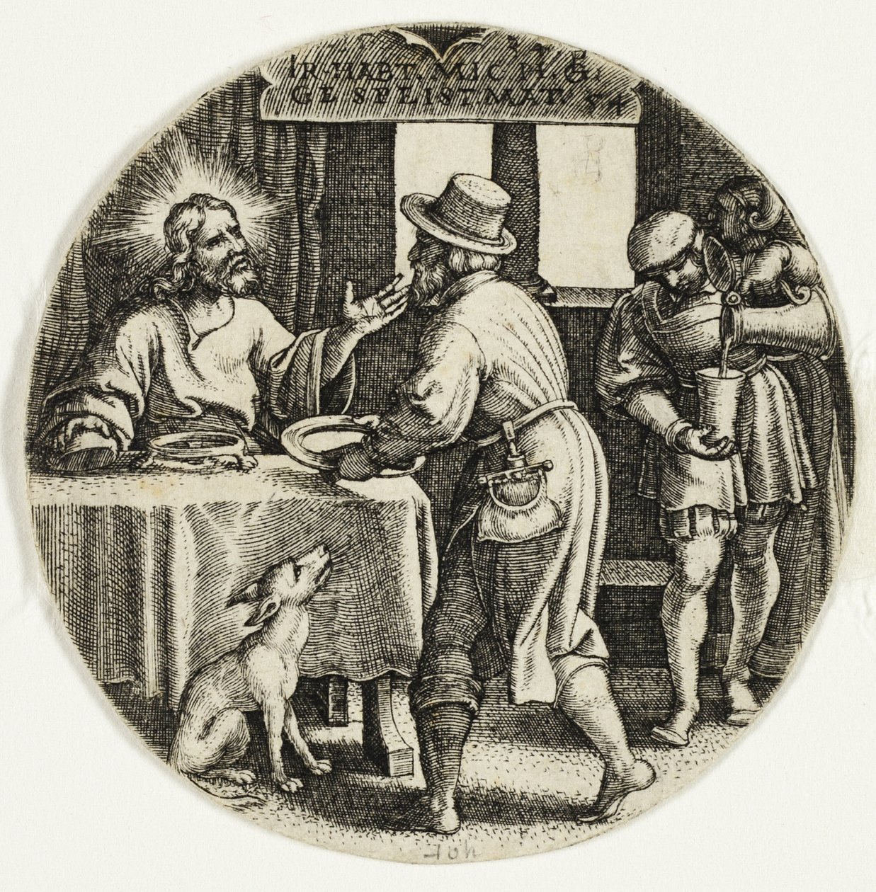 Feeding the Hungry, från The Seven Acts of Mercy av Georg Pencz