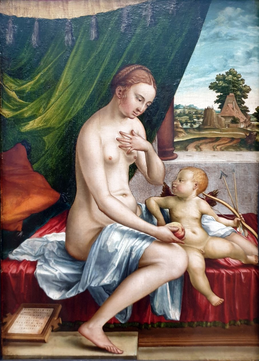 Tyska: Venus und Amor Venus och Amor av Georg Pencz