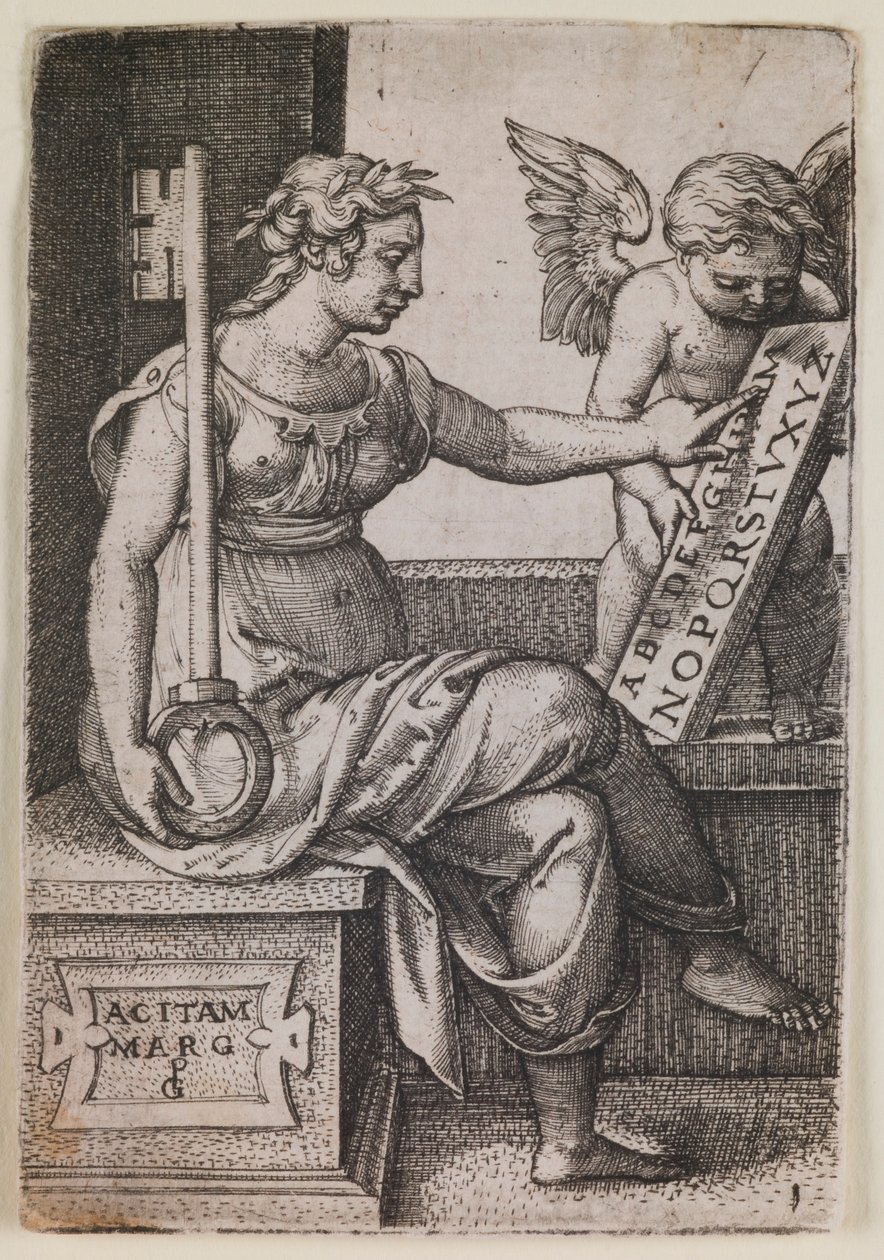 Grammatica, från serien "The Liberal Arts" av Georg Pencz