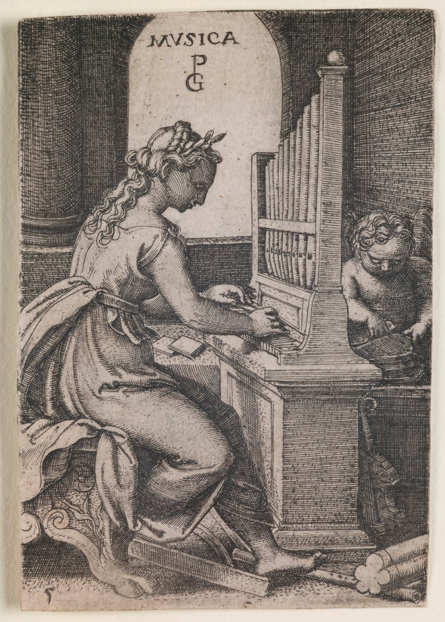Musica, från serien "The Liberal Arts" av Georg Pencz