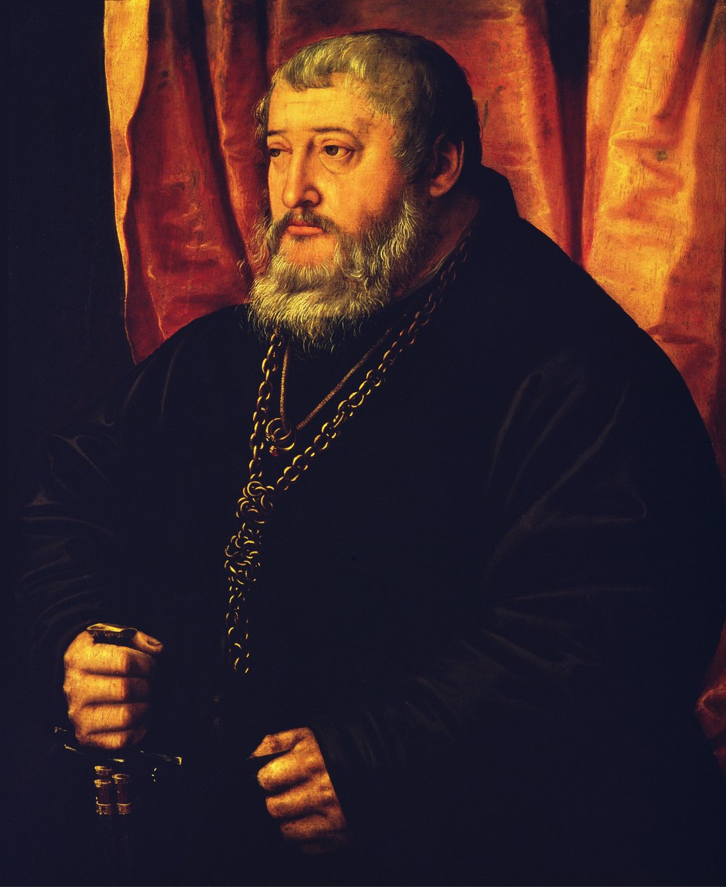 Porträtt av kurfursten Pfalz Otto Henry, 1543 (olja på trä) av Georg Pencz