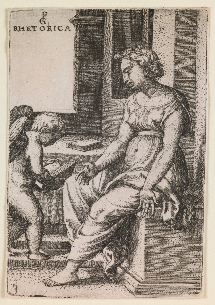 Rhetorica, från serien "The Liberal Arts" av Georg Pencz