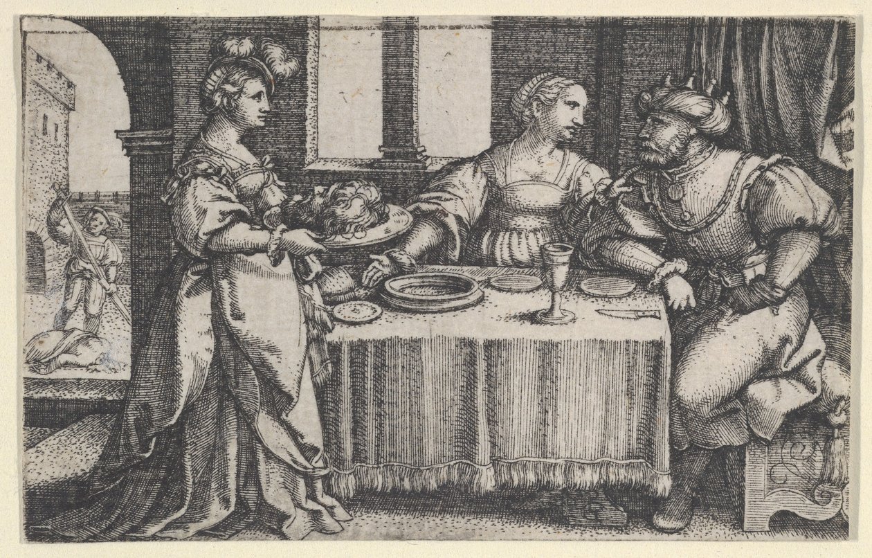 Salome med Johannes Döparens huvud. av Georg Pencz