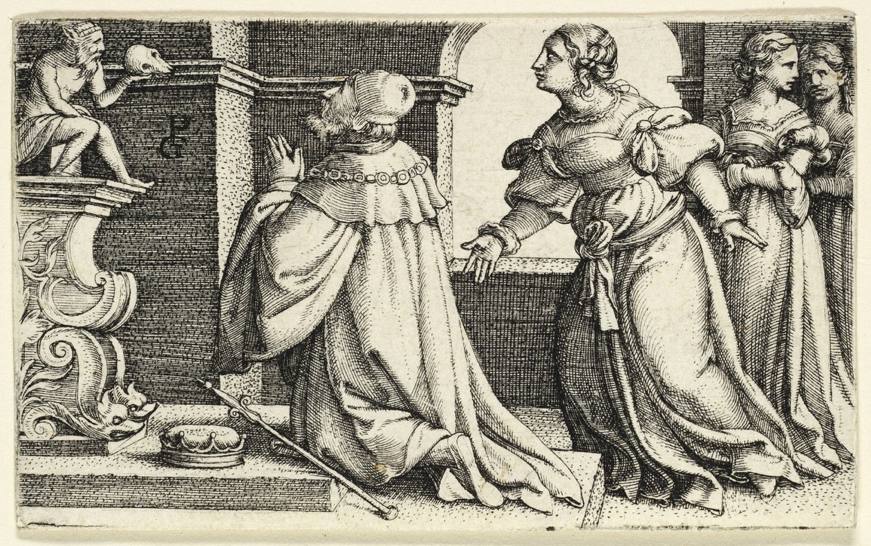 Solomon dyrkar idolen Moloch av Georg Pencz