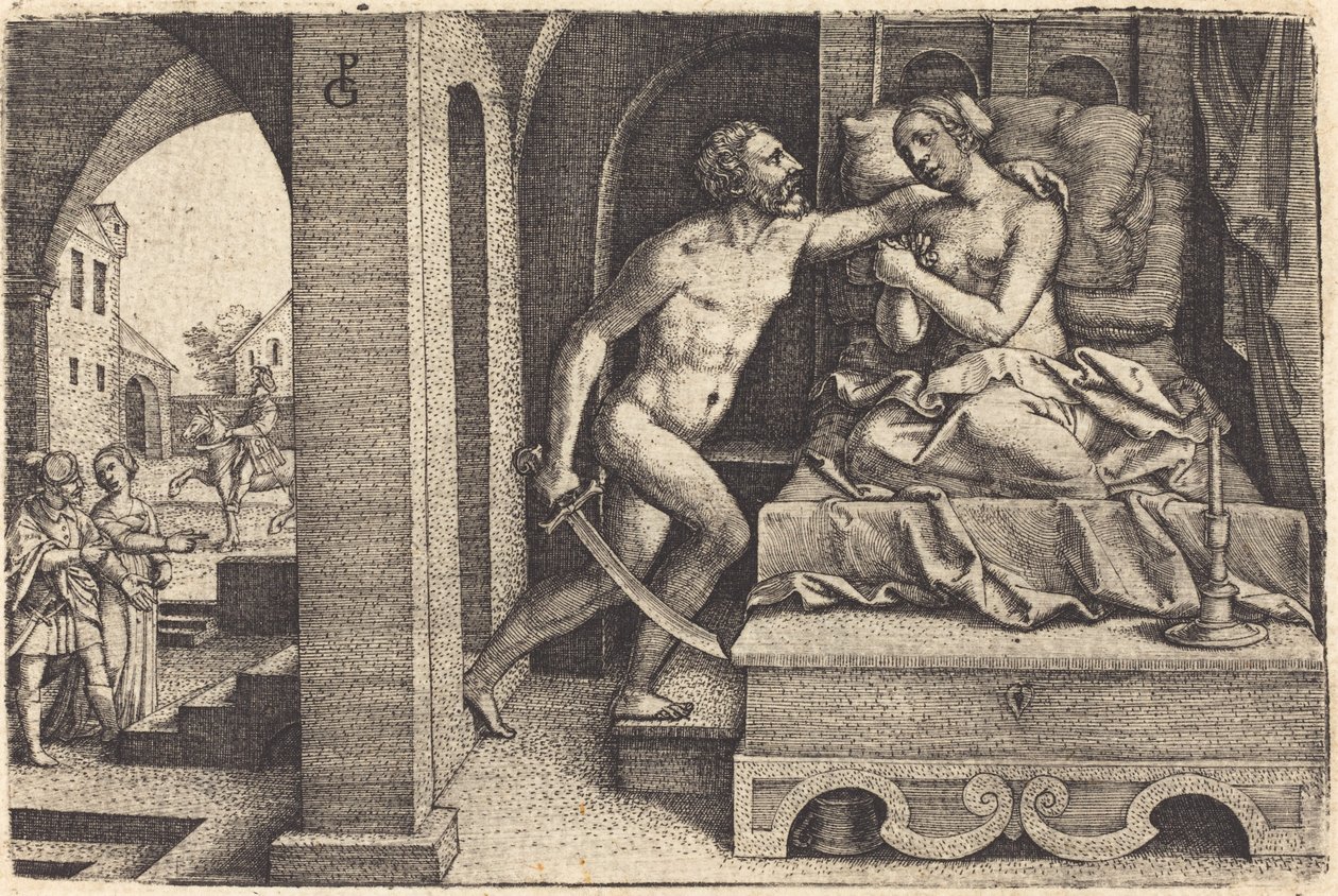 Tarquin och Lucretia av Georg Pencz