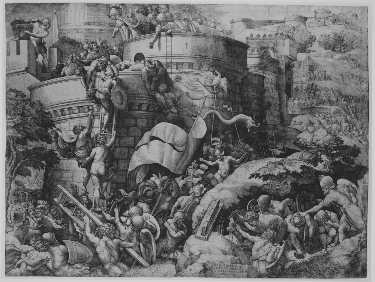 Infångandet av Carthagena av Scipio och hans trupper, 1539. av Georg Pencz