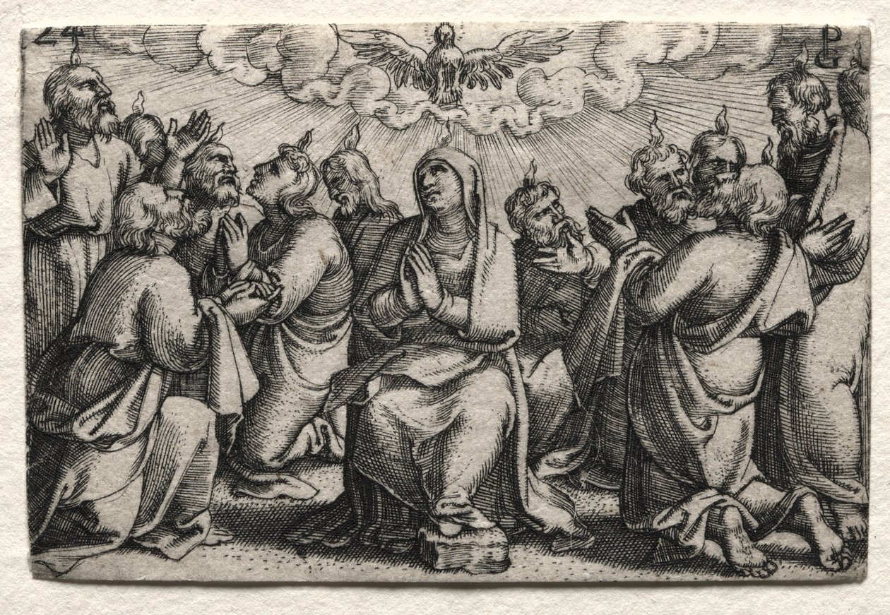 Jesu Kristi liv: Den Helige Andens nedstigning av Georg Pencz