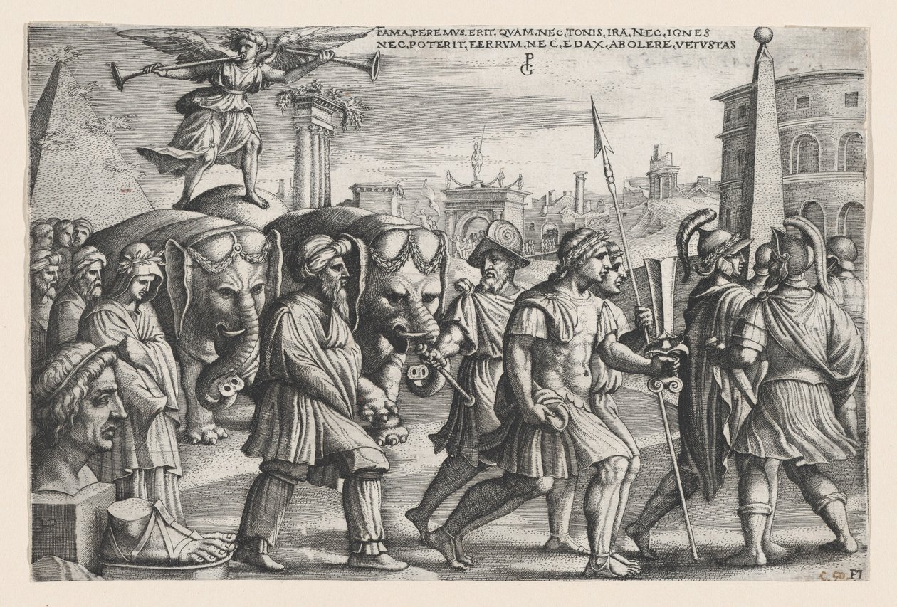 The Triumph of Fame on Chastity, från The Triumphs of Petrarch. av Georg Pencz