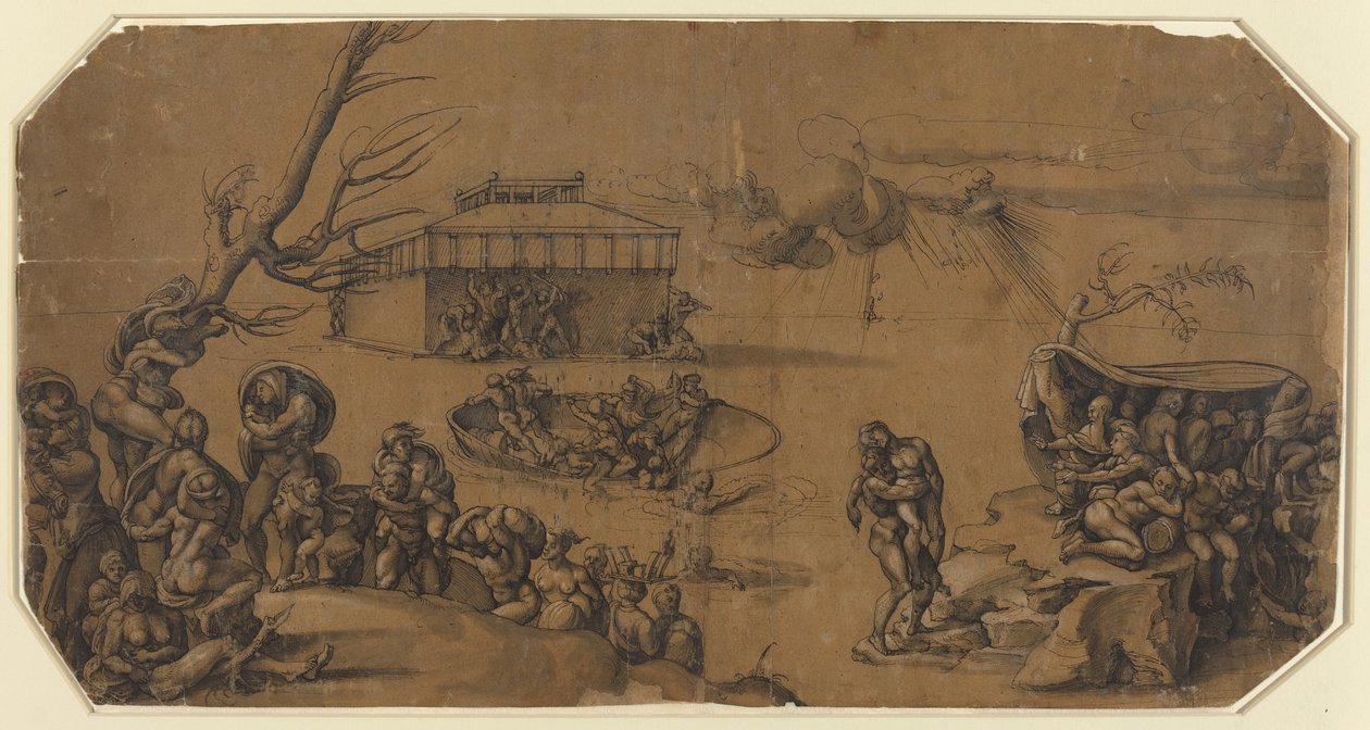 Översvämningen av Georg Pencz after Michelangelo