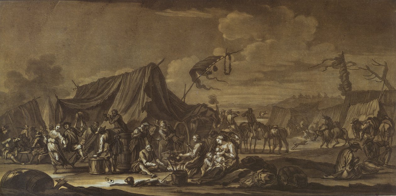 Arméns läger, 1694 av Georg Philipp I Rugendas
