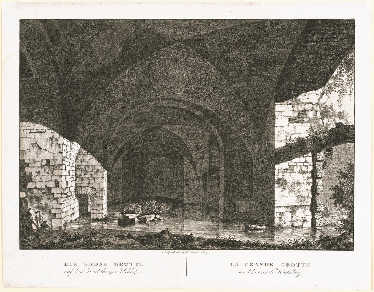 Den stora grottan vid Heidelbergs slott av Georg Primavesi, after Peter Speeth