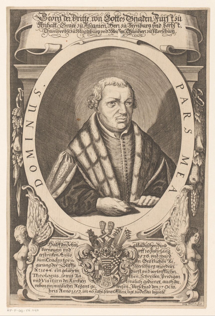 Porträtt av Georg III, Prins av Anhalt-Dessau av Georg Walch