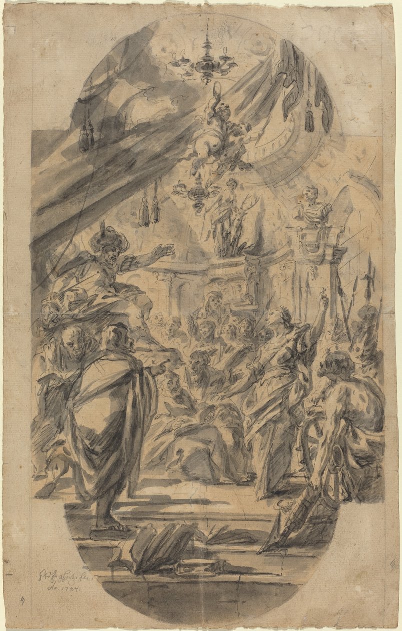 Disputationen av Saint Catherine of Alexandria av Georg Wilhelm Neunhertz