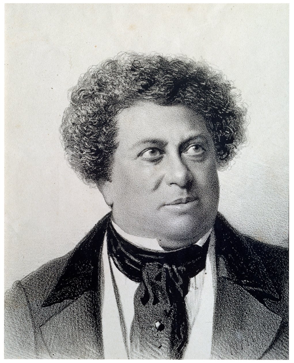 Porträtt av författaren Alexandre Dumas, 1800-talet av Georg Wilhelm Timm