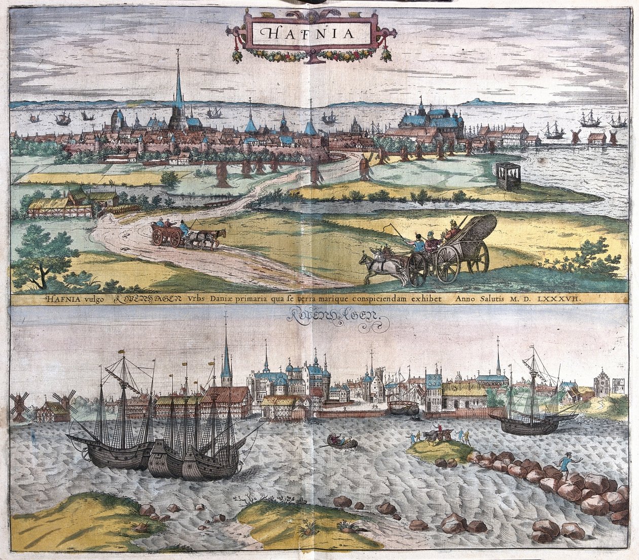 Köpenhamn, illustration från av Georg Braun und Franz Hogenberg