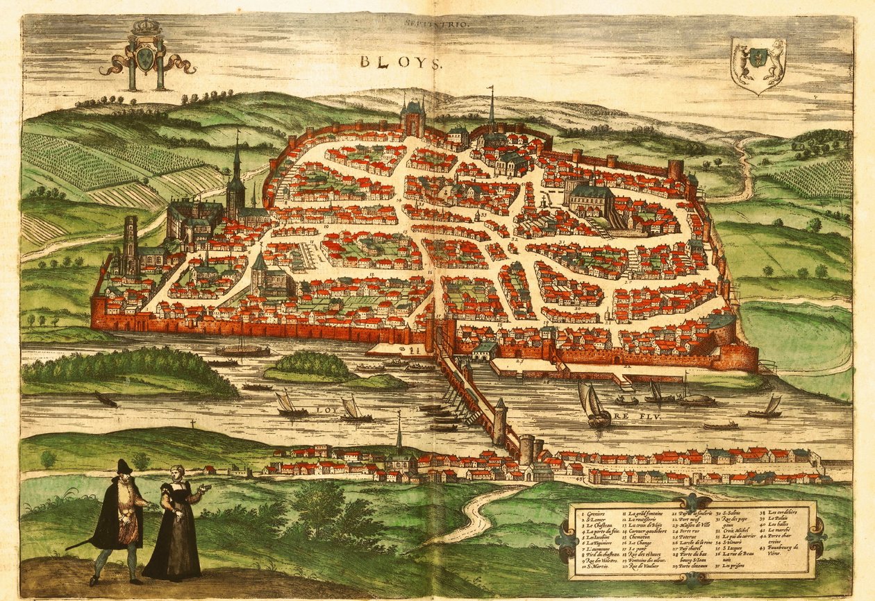 Blois av Georg and Hogenberg Franz (1535 90) Braun