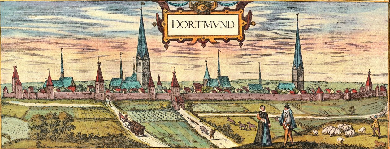 Dortmund av Georg and Hogenberg Franz (1535 90) Braun