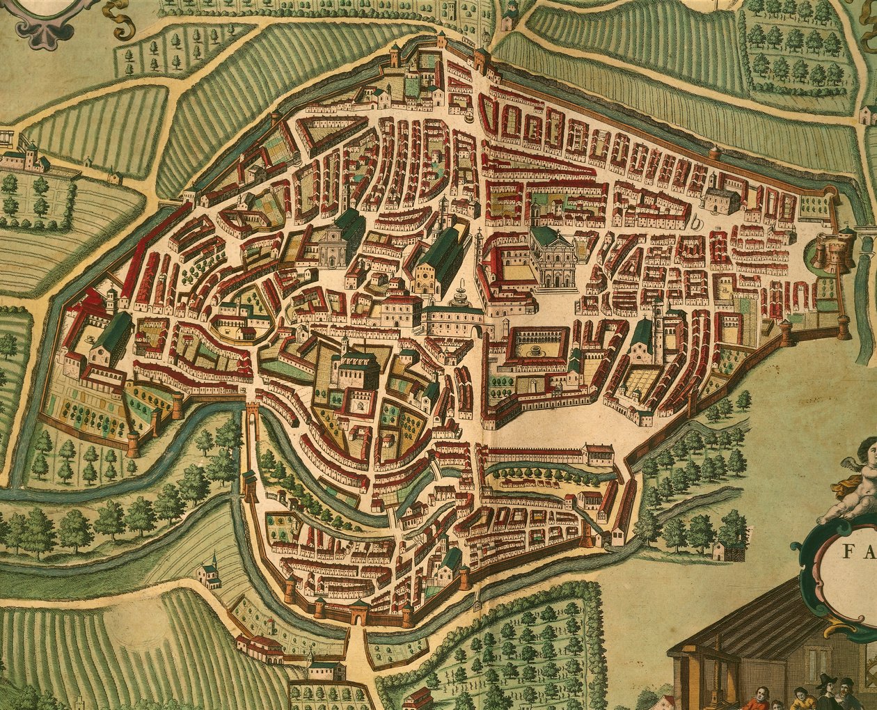 Fabriano från Cities of the World av Georg Braun av Georg Braun and Hogenberg Franz
