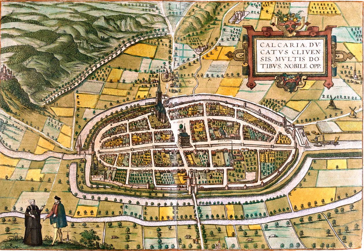 Kalkar, Tyskland av Georg and Hogenberg Franz (1535 90) Braun