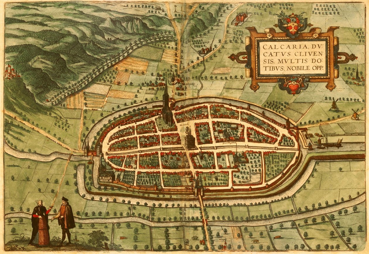 Kalkar, Tyskland av Georg and Hogenberg Franz (1535 90) Braun