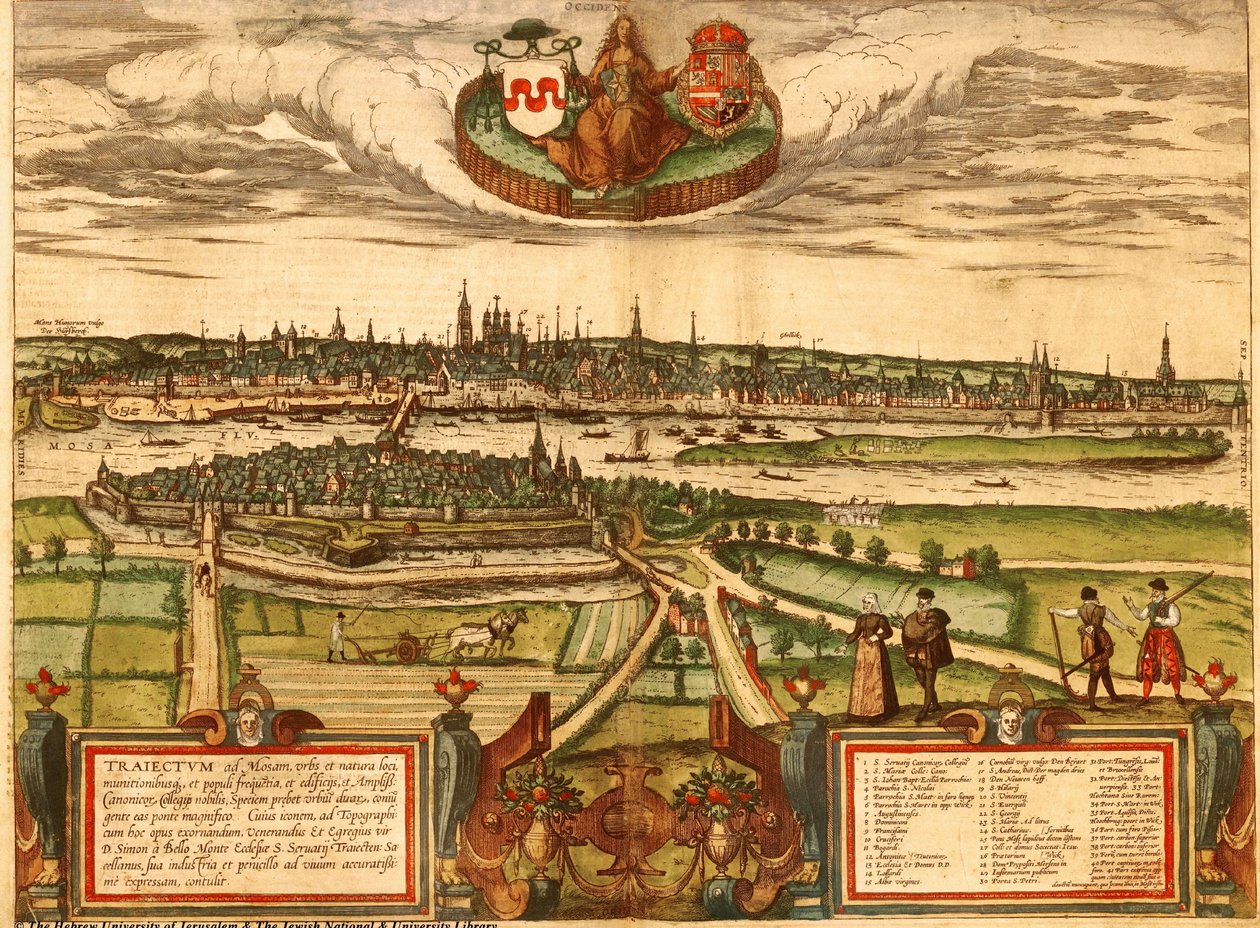 Maastricht, Nederländerna, Holland av Georg and Hogenberg Franz (1535 90) Braun