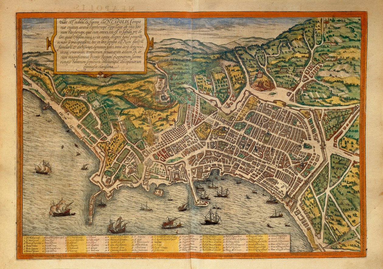 Karta från världsstäder av Georg Braun av Georg Braun and Hogenberg Franz