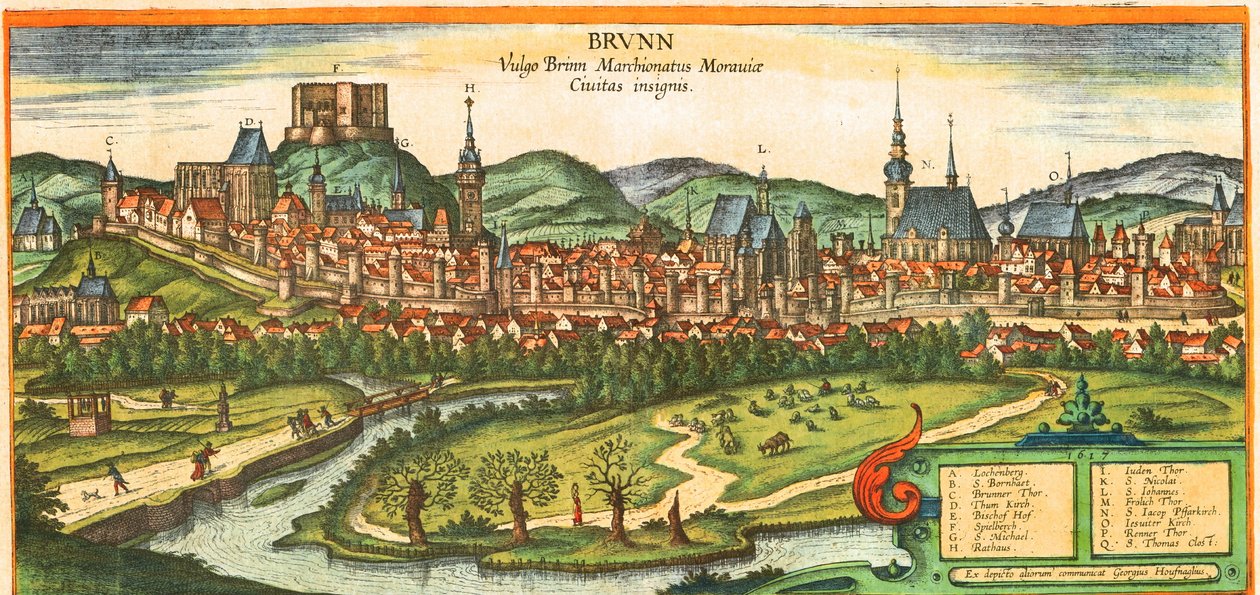 Markgrevskapet Mähren, 2:a största staden i Tjeckien av Georg and Hogenberg Franz (1535 90) Braun