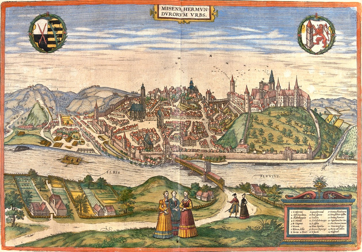 Meissen, Tyskland av Georg and Hogenberg Franz (1535 90) Braun