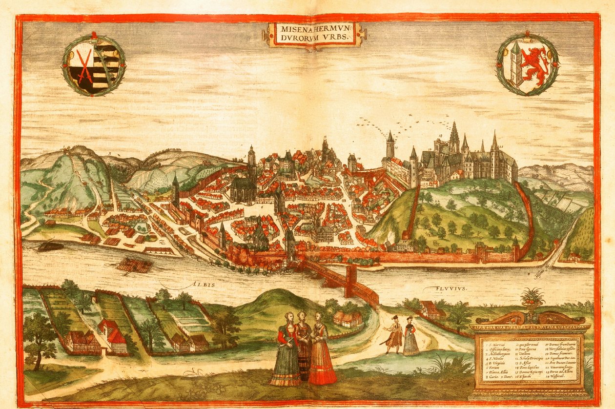 Meissen, Tyskland av Georg and Hogenberg Franz (1535 90) Braun