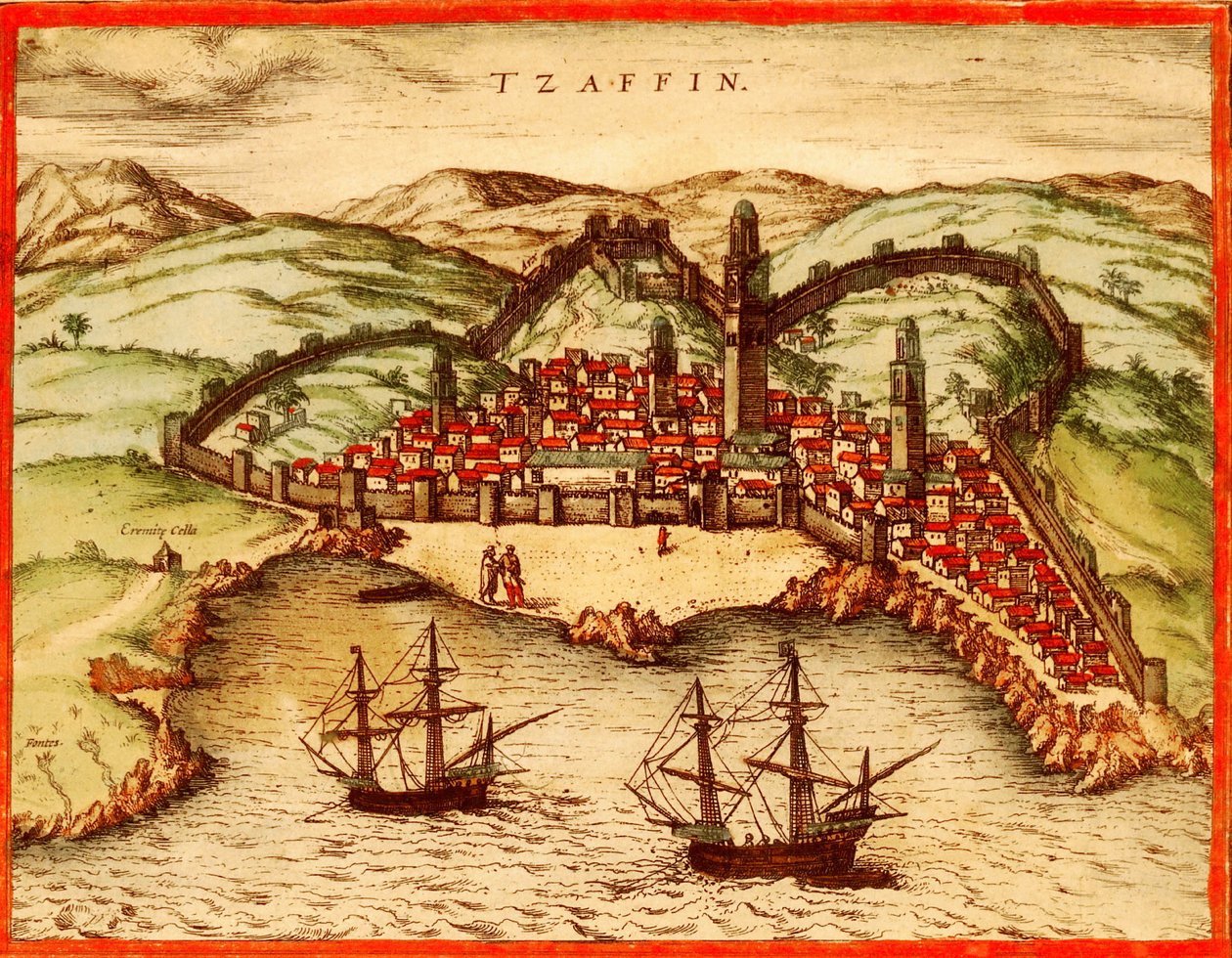 Safi, Marocko av Georg and Hogenberg Franz (1535 90) Braun