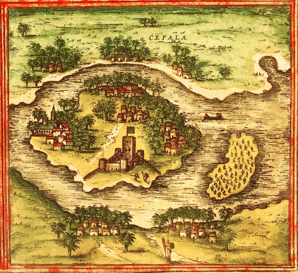 Sofala, Moçambique av Georg and Hogenberg Franz (1535 90) Braun