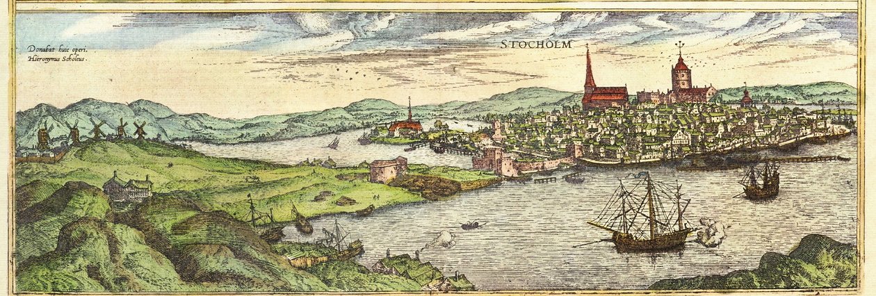 Stockholm, Sweden av Georg and Hogenberg Franz (1535 90) Braun