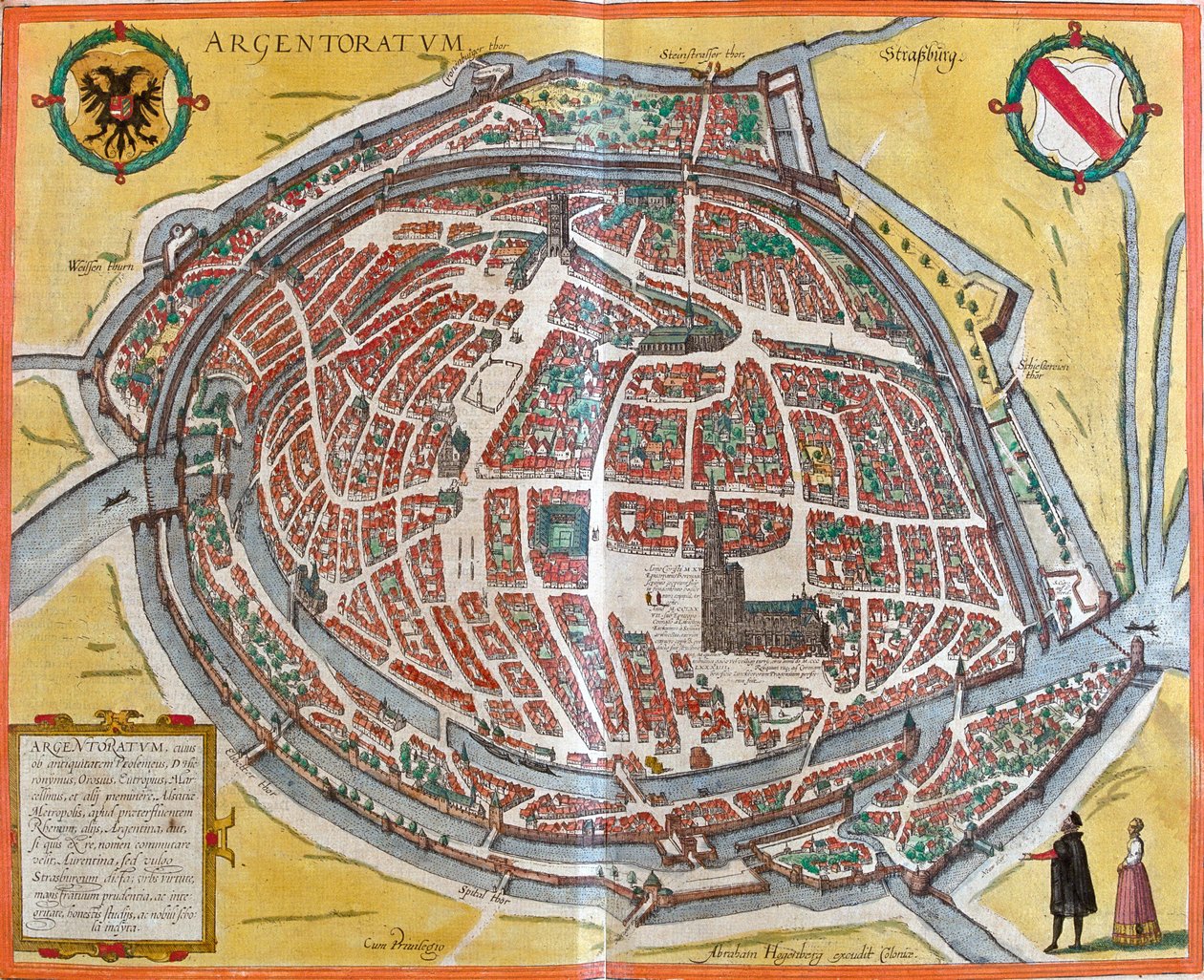 Strasbourg, Frankrike av Georg and Hogenberg Franz (1535 90) Braun