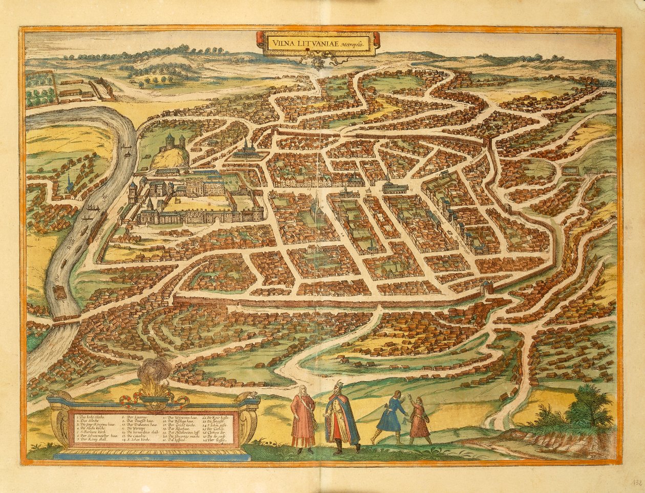 Vilnius från World Cities av Georg Braun av Georg Braun and Hogenberg Franz