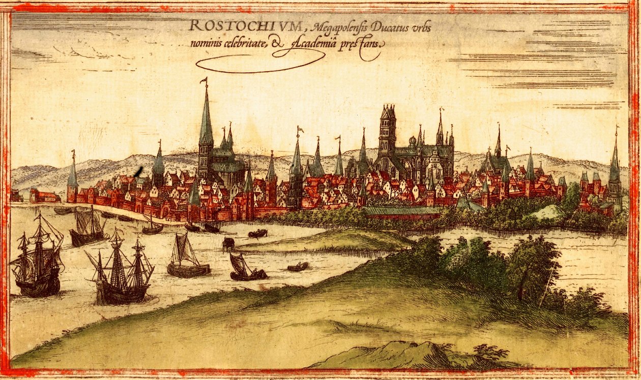 Wismar, Tyskland av Georg and Hogenberg Franz (1535 90) Braun