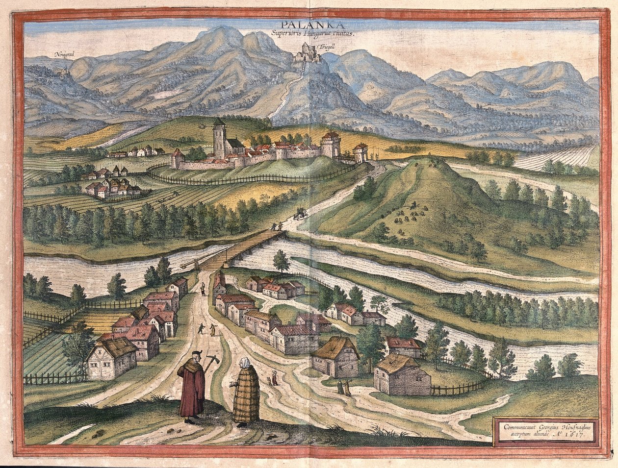 Dregelypalank, Ungern (gravyr av Georg Braun and Hogenberg Franz