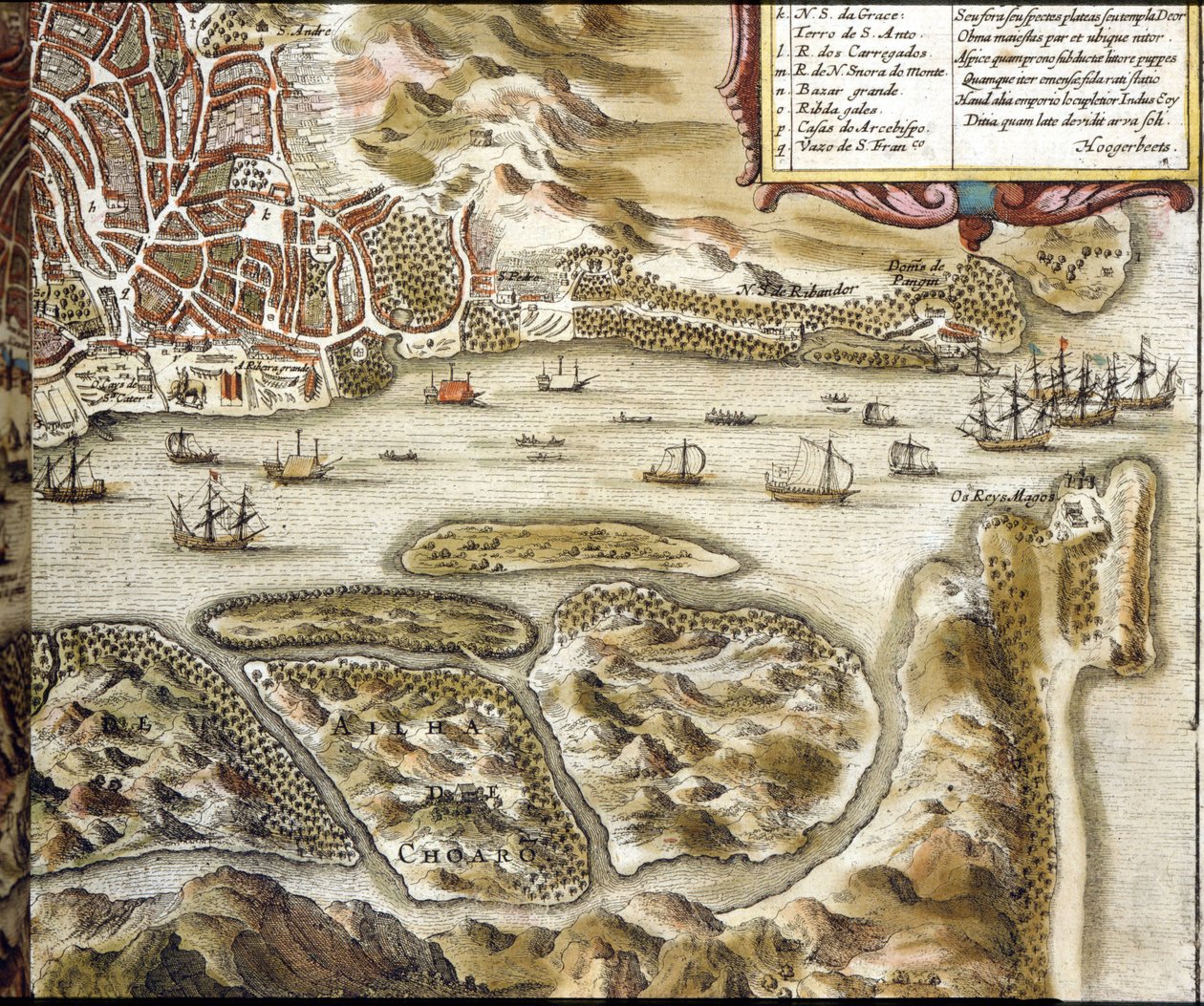 Goa Enligt Atlas "Civities of the World" av Braun och Hogenberg av Georg Braun and Hogenberg Franz