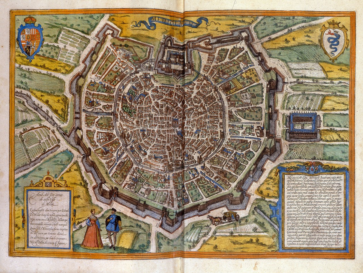Plan de Milan och 1585 tiré de l