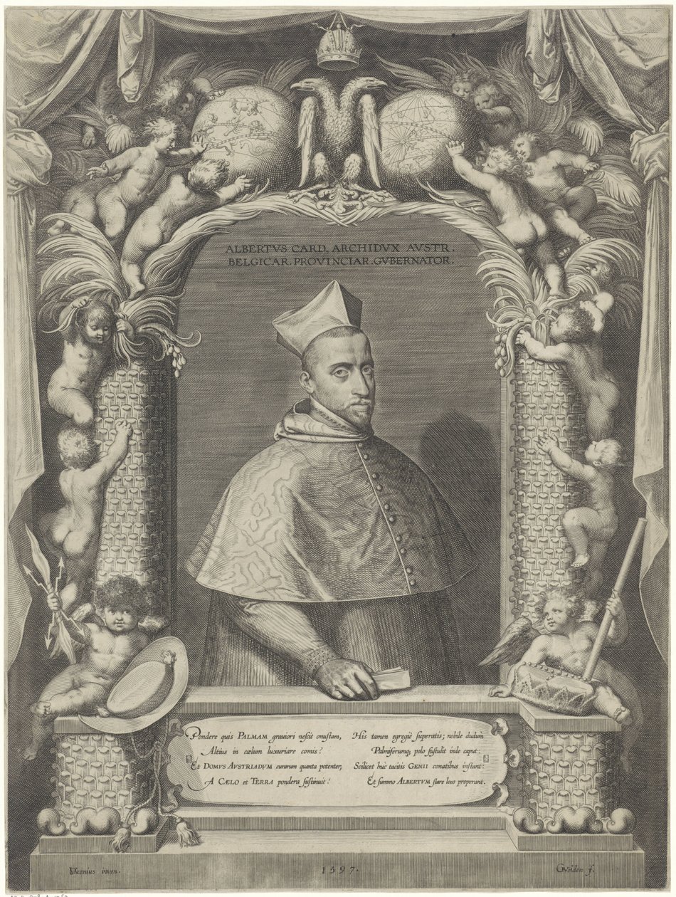 Porträtt av Albrecht, ärkehertig av Österrike, i kardinalskrud av Georg van de Velden