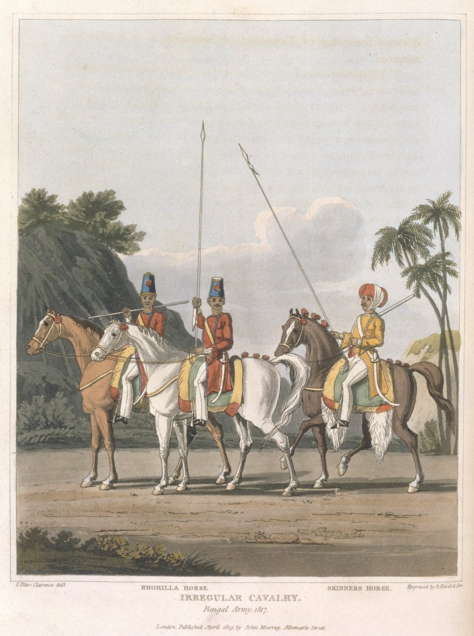 Irregular Cavalry, Bengal Army 1817, skylt 5 från 