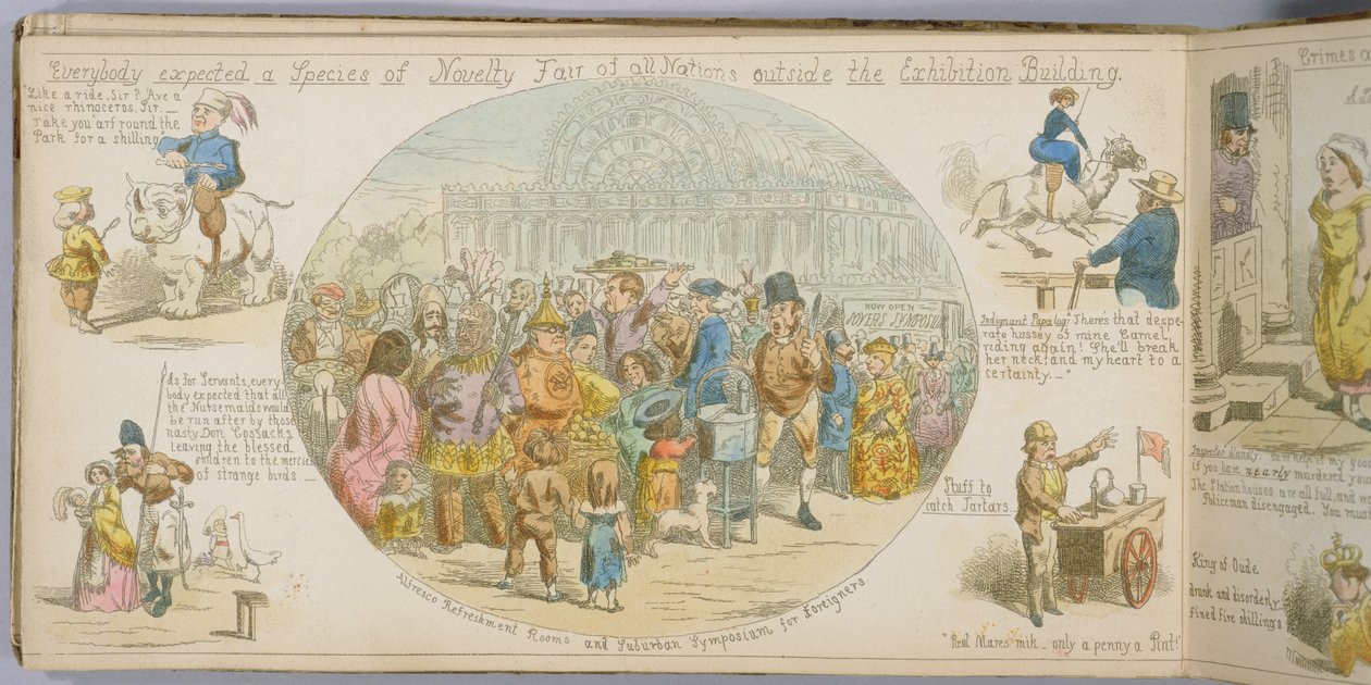 Fair of All Nations (handfärgad gravyr) av George Augustus Sala