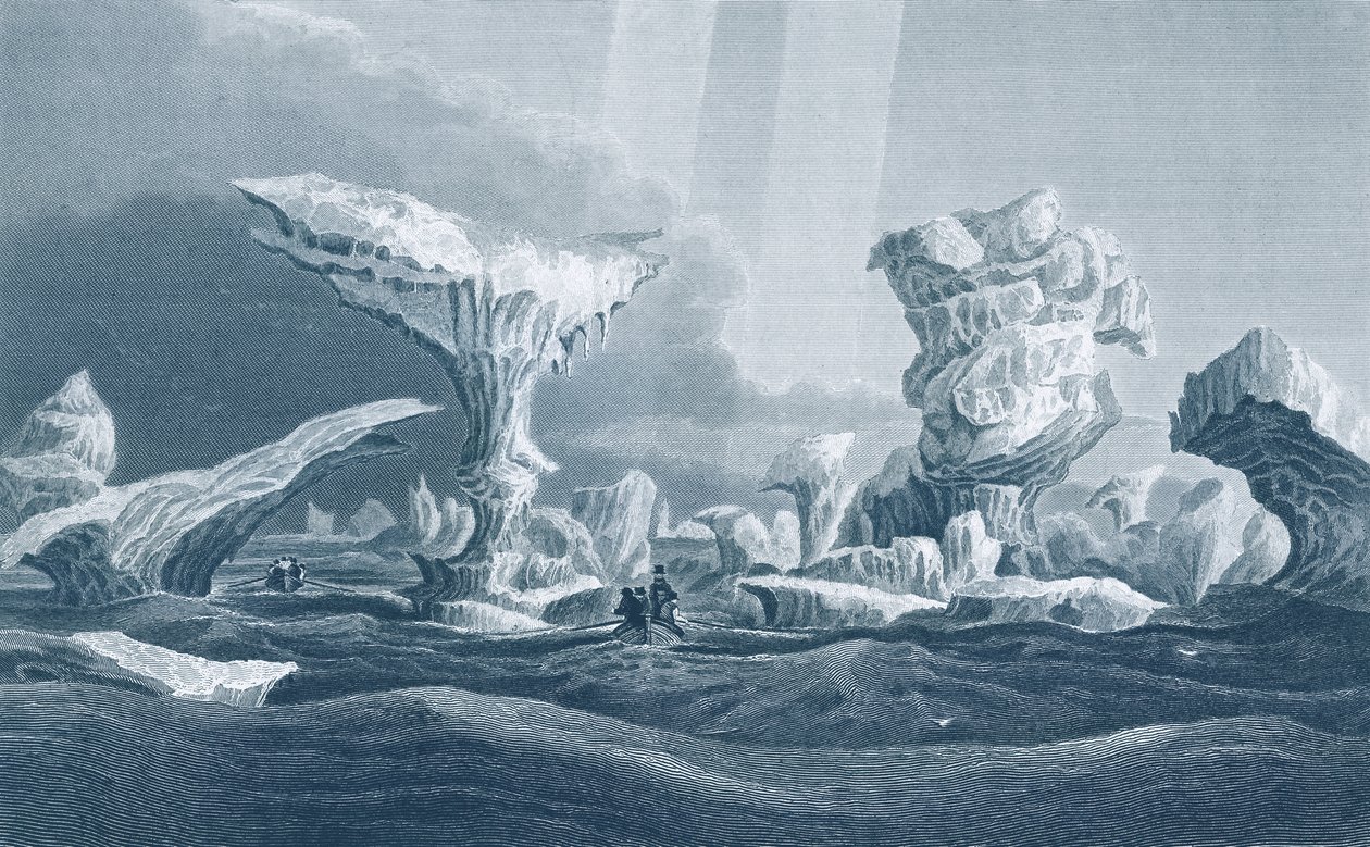 Boats in a Swell Amongst Ice, 24 augusti 1826, från 