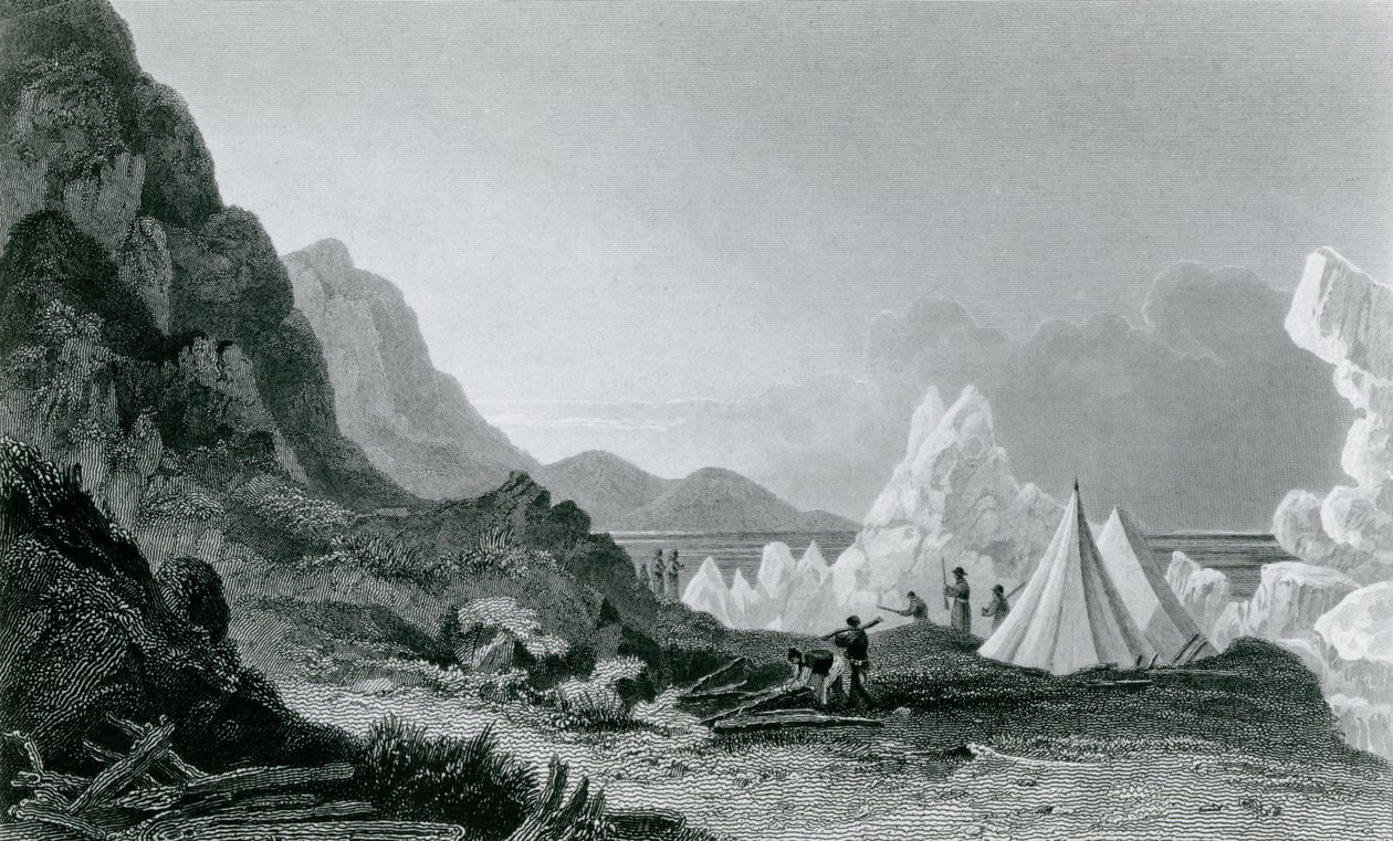 Franklinsexpeditionen först stoppad av isen, 1826 av George Back