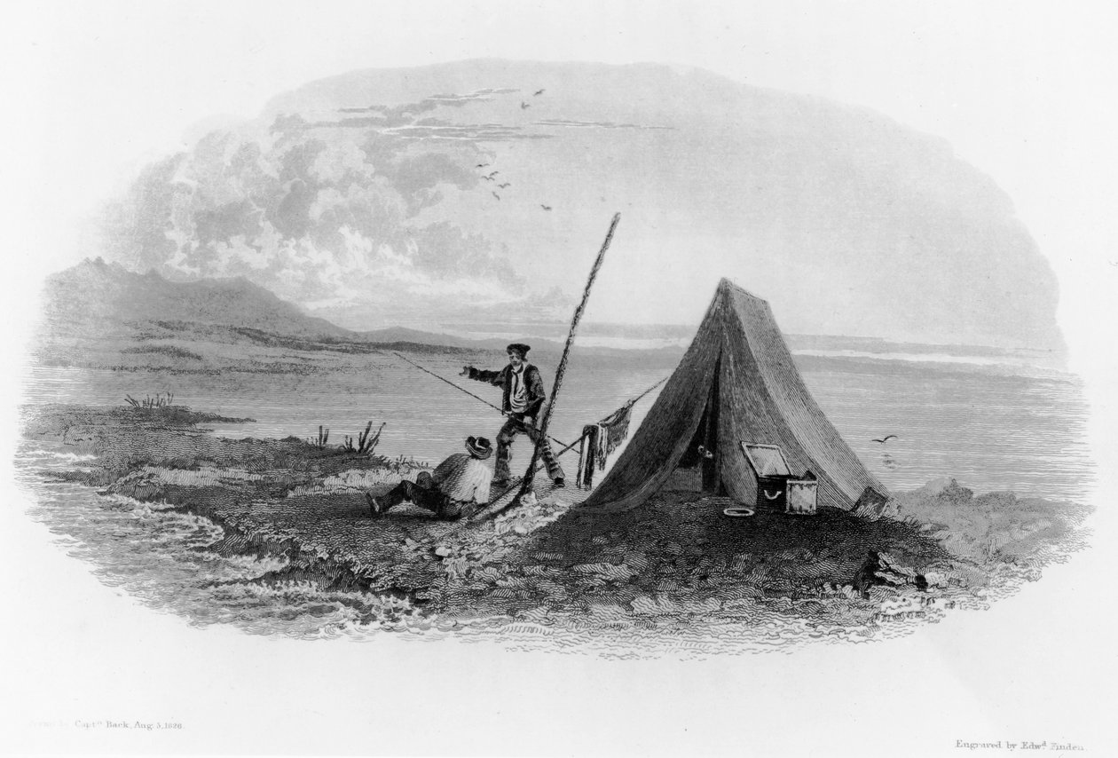 Mount Copleston i Klippiga bergen, 1826 av George Back
