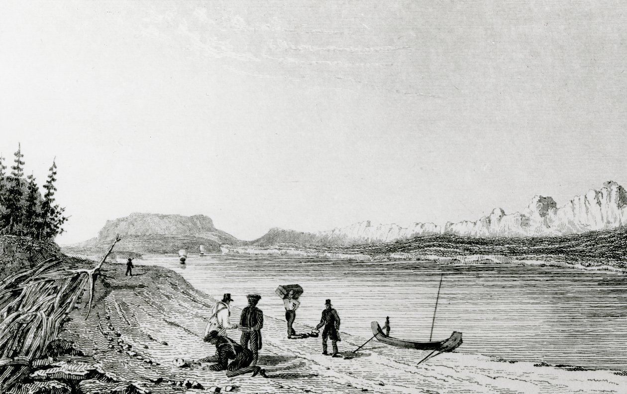 Del av Klippiga bergen, Mackenzies River, 1828 av George Back