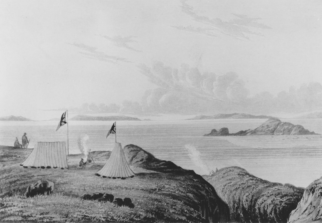 Utsikt över Ishavet från Copper Mine River vid midnatt, 1821 av George Back