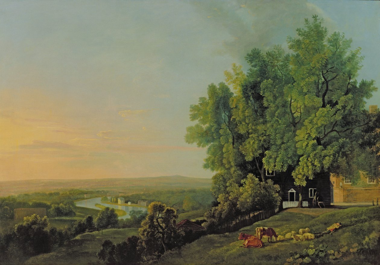 Utsikt från Richmond, ca 1790 av George Baratt